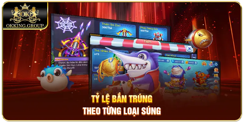 Tỷ lệ bắn trúng theo từng loại súng
